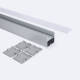 Imagen de Perfil Aluminio Colgante XL para Tiras LED hasta 45 mm con Tapa Continua
