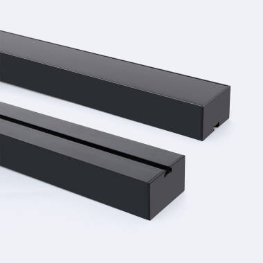 Perfil de Alumínio Tamanho Grande para Suspensão com Tampa Contínua para Fita LED até 45 mm