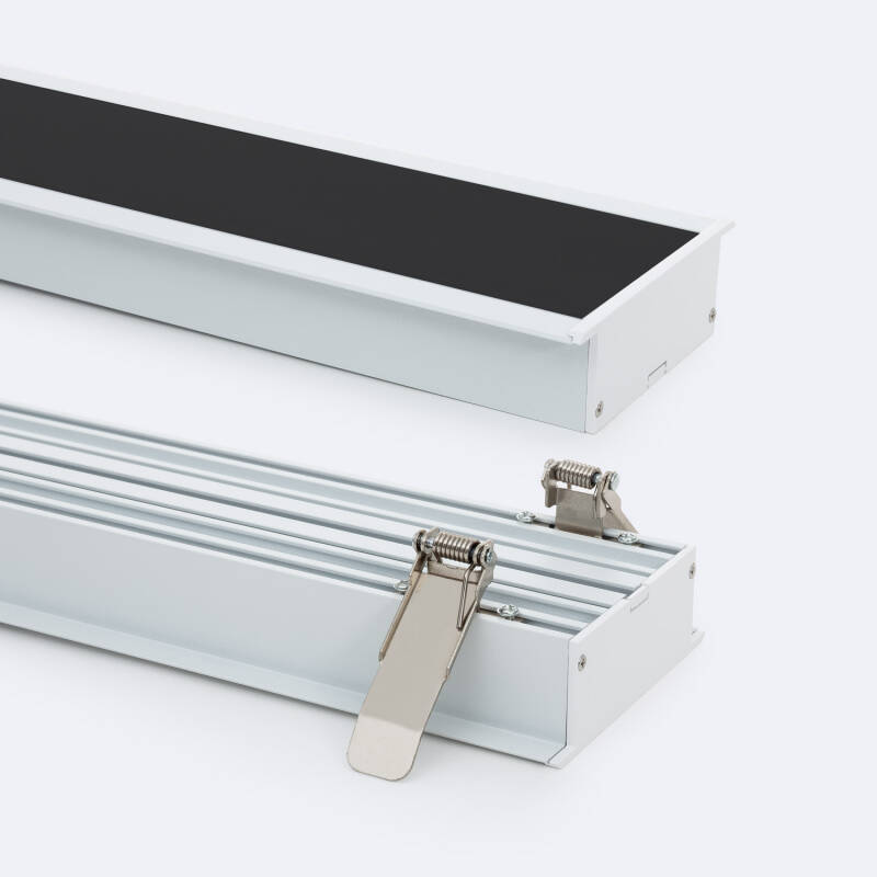 Imagem de Perfil de Encastrável de Alumínio Tamanho Grande com Tampa Contínua para Fita LED até 60mm