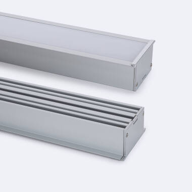 Perfil de Alumínio Arquitetónico de Tamanho Grande com Tampa Contínua para Fitas LED até 40mm