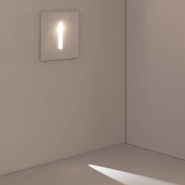 Imagem de Baliza Exterior LED 3W Encastrável de Parede Branca Wabi Linear 