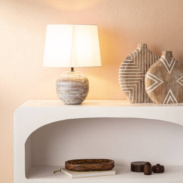 Fotografía del producto: Lámpara de Mesa Madera Chandan ILUZZIA