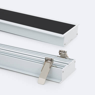 Perfil de Encastrável de Alumínio Tamanho Grande com Tampa Contínua para Fita LED até 60mm