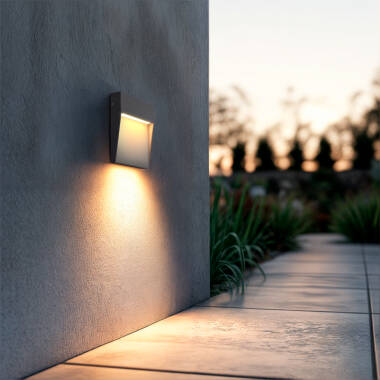 Imagen de Aplique de Pared Exterior LED 6.5W CCT Seleccionable Aluminio Superficie Cuadrado Jade
