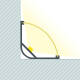 Imagen de Perfil de Aluminio Esquina con Tapa Circular Continua para Tira LED hasta 20 mm