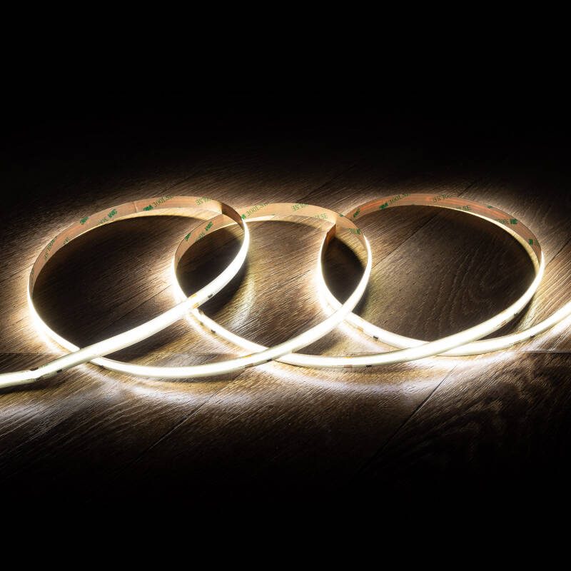 Imagen de Tira LED Digital SPI 24V Monocolor COB 420 LED/m 5m Ancho 10mm Corte 10cm IP20 CRI90