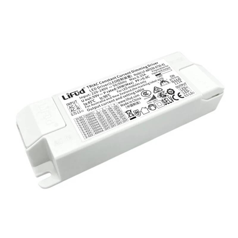 Imagen de Driver LIFUD Regulable Triac Dip Switch Salida 9-42V DC AATXXX