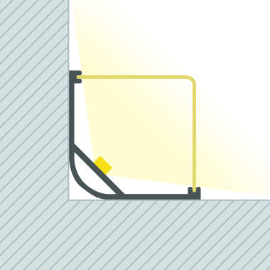 Perfil de Aluminio Esquina Triangular 2m para Tira LED hasta 20mm
