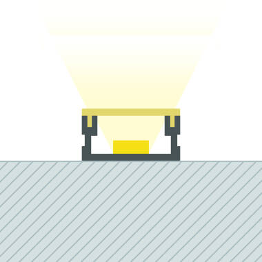 Perfil de Alumínio Superfície 2m para Fita LED hasta 10 mm