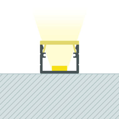 Perfil de Alumínio Superfície 2m para Fita LED até 8mm