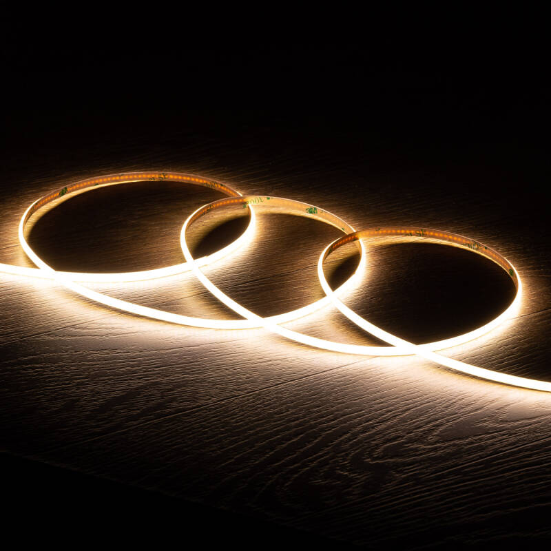 Imagem de Fita LED COB 24V DC 385 LED/m 5m IP20 CRI90 Super Estreita Largura 5mm Corte a cada 4cm