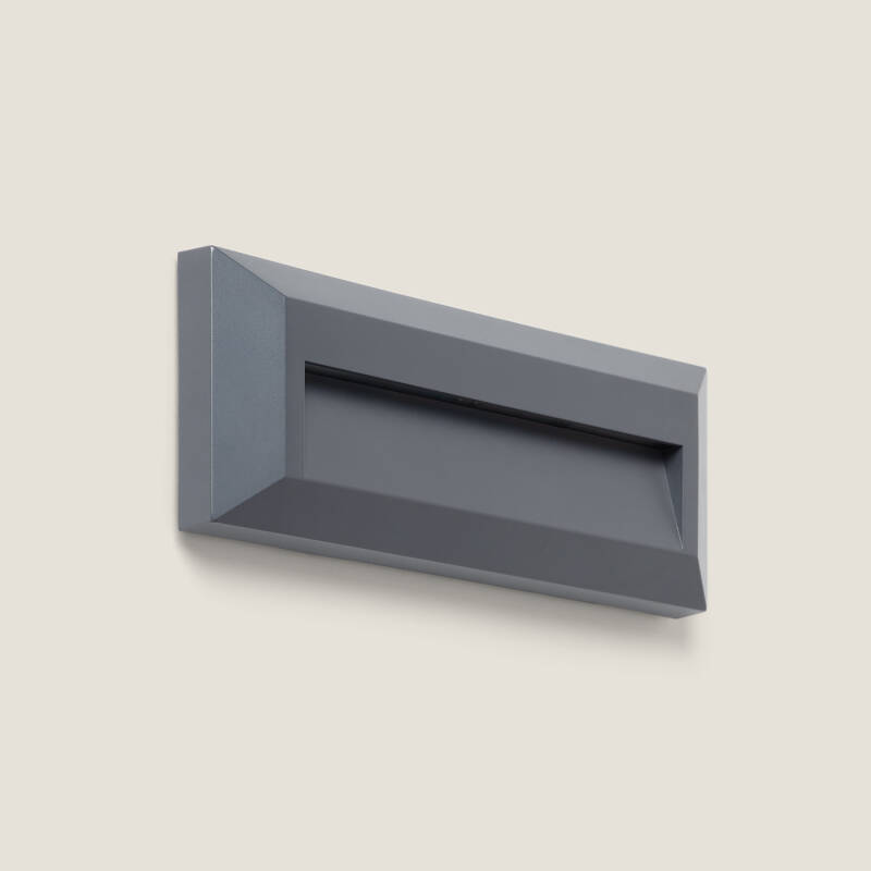 Imagen de Baliza Exterior LED 2W Superficie Pared Rectangular Gris Élide