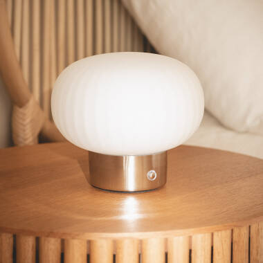 Imagem de Candeeiro de Mesa LED 2W Portátil com Bateria USB Recarregável Aluzna
