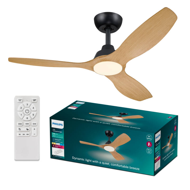 Imagem de Ventoinha de teto Silenciosa Olas 132cm Motor DC PHILIPS 929004641201