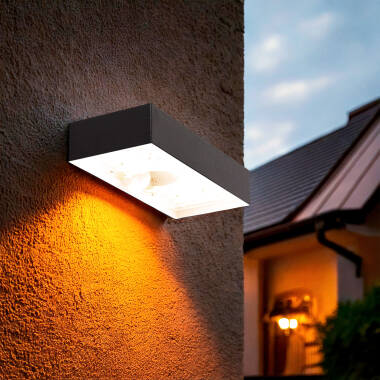 Imagem de Aplique de Parede Exterior LED 6W Karl Solar Preto