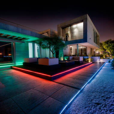 Imagen de Tira LED RGB 220V SMD 60 LED/m 10W/m Ancho 16mm Corte 100cm IP65