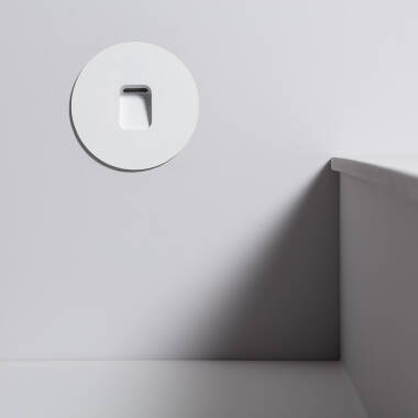 Imagen de Baliza Exterior LED 2W Empotrable Pared Circular Blanco Grasset