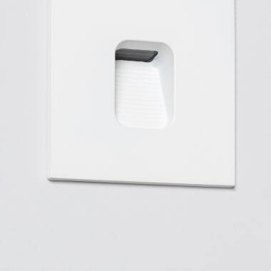 Imagen de Baliza Exterior LED 2W Empotrable Pared Cuadrado Blanco Grasset