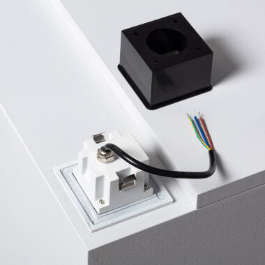 Imagen de Baliza Exterior LED 2W Empotrable Pared Cuadrado Blanco Grasset