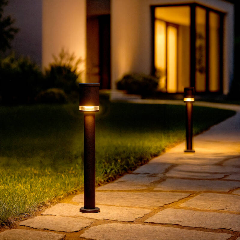 Imagem de Baliza de Pé Exterior Solar LED 50cm Alumínio Draco