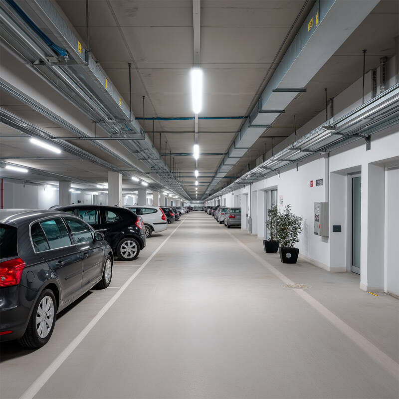Imagem de Armadura Hermética 60cm IP65 com dois Tubos LED Vidro 9W 140lm/W