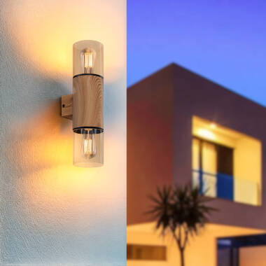 Aplique de Pared Exterior Acero Inoxidable Emley Duo