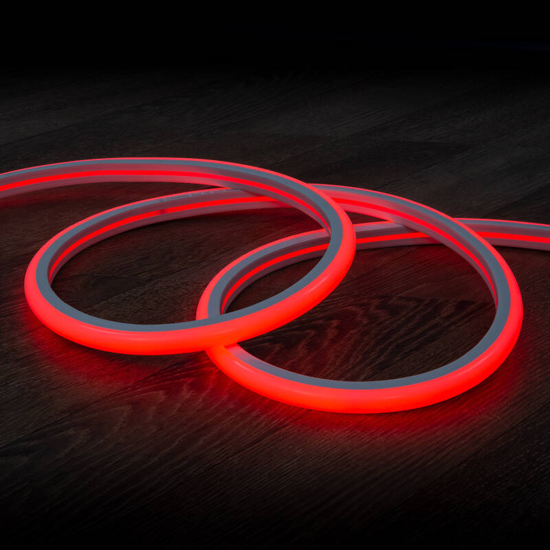 Imagen de Tira LED Neón Regulable 220V Rojo Semicircular 180 7.5W/m Corte 100cm IP67 a Medida