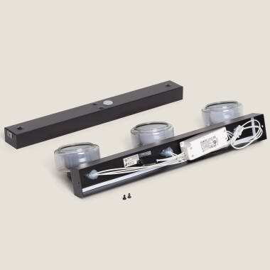 Imagen de Lámpara de Pared LED 12W Baño CCT Seleccionable Metal y Cristal Zisna