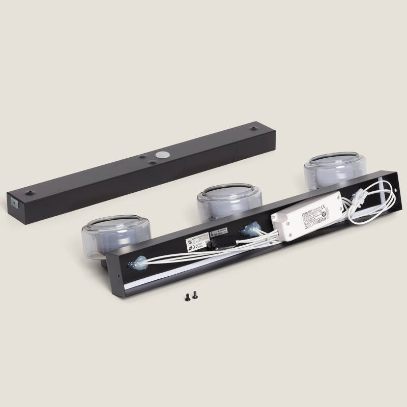 Imagen de Lámpara de Pared LED 12W Baño CCT Metal y Cristal Zisna