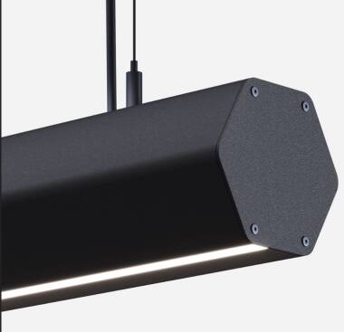 Lámpara Colgante Lineal LED 42W Aluminio Blanco Seleccionable Iluminación Doble Cara Funky Kool