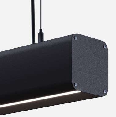 Lámpara Colgante Lineal LED 42W Aluminio Blanco Seleccionable Iluminación Doble Cara Funky Sly