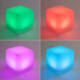 Imagem de Cubo LED RGBW 30cm com Bateria Recarregável Solar + USB