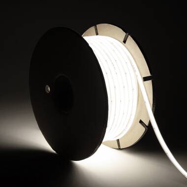 Tira LED Regulable 220V WCOB Autorectificada 260 LED/m BOBINA 50m 15W/m 1350lm/m SILICONE FLEX Ancho 10mm IP65 Corte 5cm