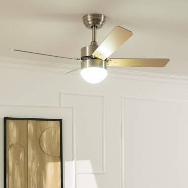 Ventilador de Techo Silencioso Cygnus Níquel 107cm Motor DC