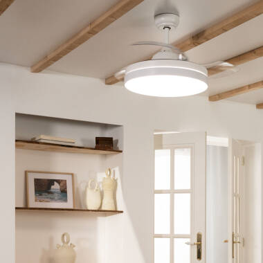 Imagen de Ventilador de Techo Retráctil Silencioso Dalori Blanco 106cm Motor DC
