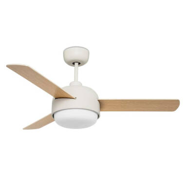 Imagen de Ventilador de Techo Silencioso Klar Beige Aspas Reversibles 106.6cm Motor DC LEDS-C4 30-4864-16-F9