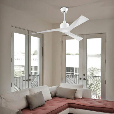 Ventoinha de Teto Mogan Branco 132cm Motor AC LEDS-C4 30-4356-CF-CF
