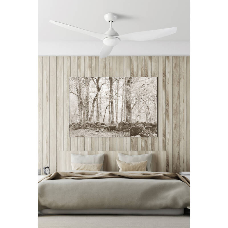 Imagen de Ventilador de Techo Silencioso Nepal Blanco 132cm Motor DC LEDS-C4 30-7740-14-F9