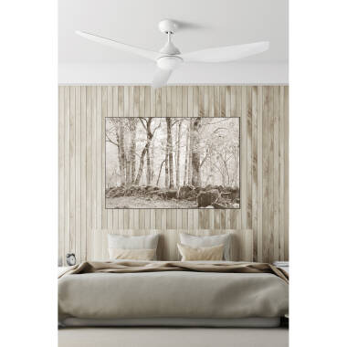 Imagem de Ventoinha de Teto Silenciosa Nepal Branca 132cm Motor DC LEDS-C4 30-7740-14-F9 