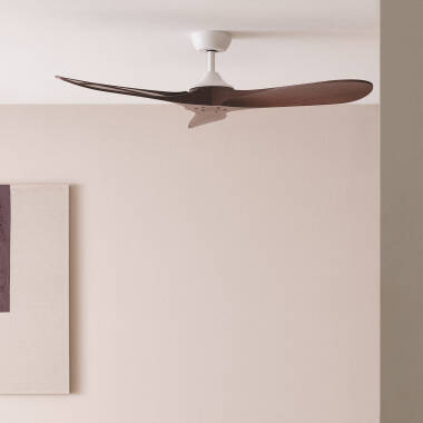 Imagen de Ventilador de Techo Silencioso Spetses Blanco Madera 132cm Motor DC
