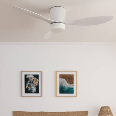 Ventoinha de Teto Silenciosa Weimar Branco 132cm Motor DC para Exterior