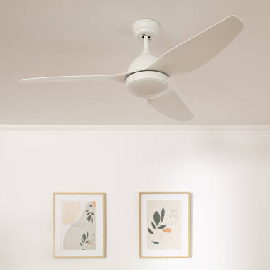 Ventoinha de Teto Silenciosa Woolworth Branco 127cm Motor DC para Exterior