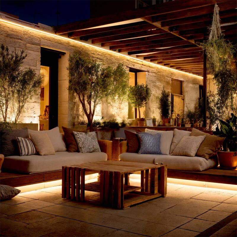 Imagem de Fita LED Neon Regulável 220V ROLO 50m Branco Quente Semicircular 180 7.5W/m Corte 100cm IP67