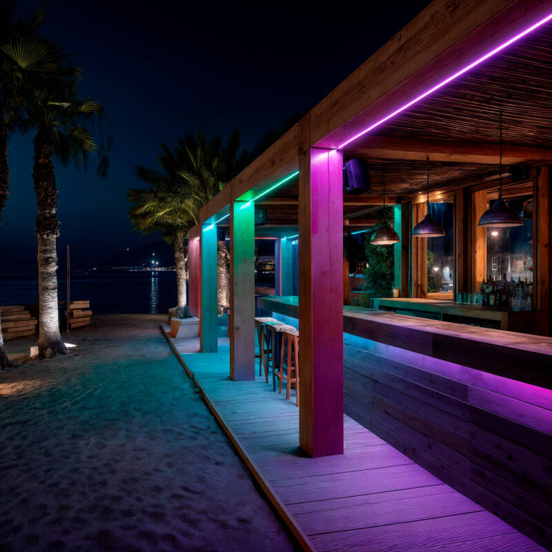 Imagem de Rolo Neon LED 11 W/m RGB 220V AC 60 LED/m 50m Semicircular 180º IP67 Corte a Cada 100 cm 