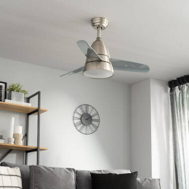 Ventilador de Techo Silencioso Industrial Plata 91cm Motor DC