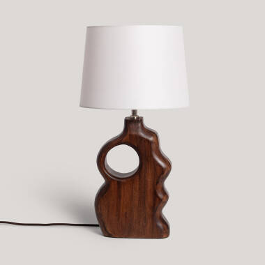 Candeeiro de Mesa Madeira Hunar V ILUZZIA