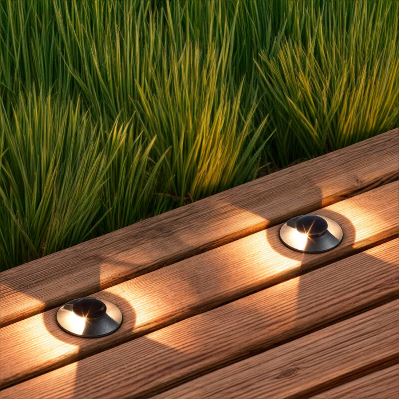 Imagem de Baliza Exterior LED 1W Encastrável de Chão Letso 2L Preta