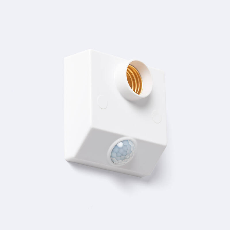 Imagen de Sensor de Movimiento PIR Crepuscular 360º de Pared para Bombillas E27