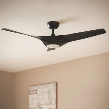 Fotografia do produto: Ventoinha de Teto Silenciosa Egina Preto 132cm Motor DC