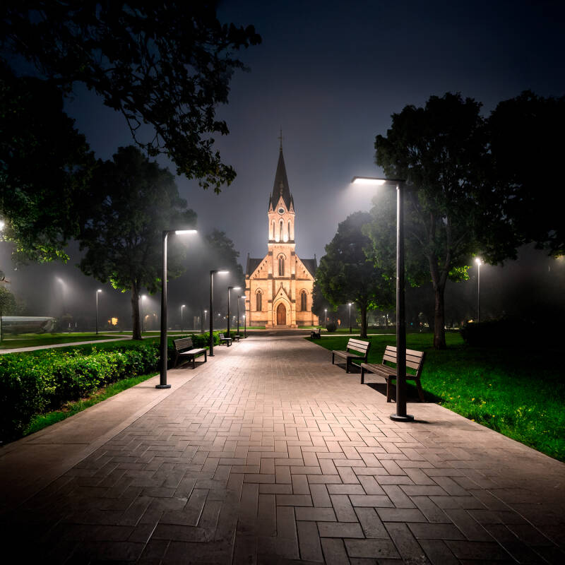 Imagen de Farola LED 100W Harlem OSRAM Negro 